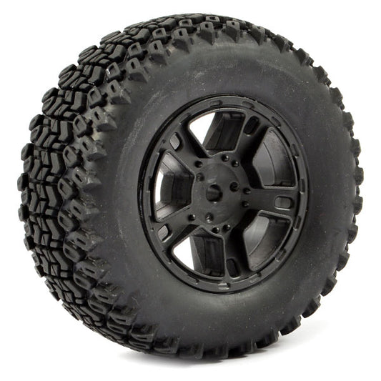 FASTRAX 1:10 SC ZIGZAG MOUNTED 5-SPOKE BLACK (SLASH RR/BLITZ) - RC Hobby Product