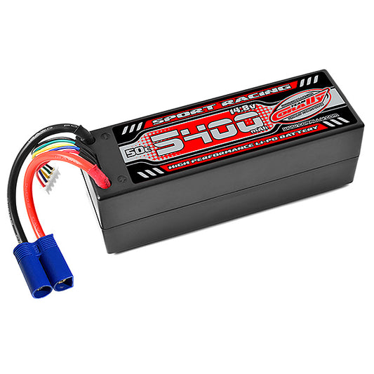 CORALLY POWER RACING 50C LIPO BATTERY 5400MAH 14.8V EC5 4S - High-Speed RTR RC Truck