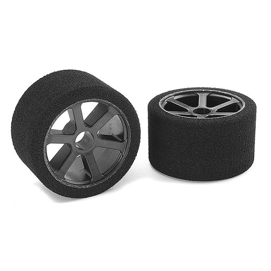 CORALLY ATTACK FOAM TYRES 1/12 CIRCUIT 32 SHORE MAGENTA FRONT CARBON RIMS 2PCS - High-Speed RTR RC Truck