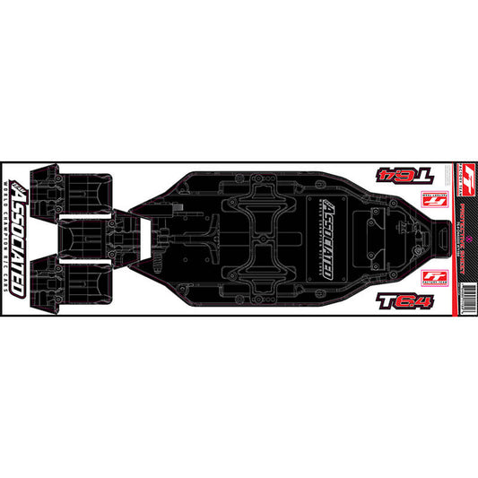TEAM ASSOCIATED T6.4 FT CHASSIS PROTECTIVE SHEET PRINTED