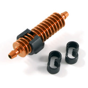 FASTRAX 1/8TH EXHAUST GAS COOLER BURNT ORANGE w/MOUNTS - RC Hobby Product