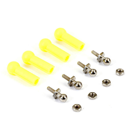 Fastrax Ball Cups (4) Yellow w/Ball Studs - RC Hobby Product