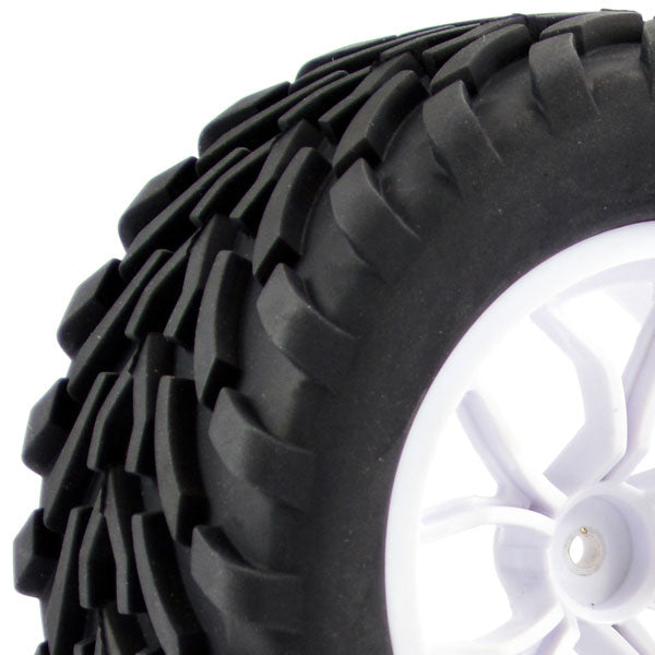 FASTRAX 1/10 MEGA-V TRUCK TYRE MOUNTED ON 12-SPOKE (12mm HEX) - RC Hobby Product