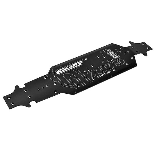 CORALLY CHASSIS LWB SWISS 7075 T6 3MM HARD BLACK - High-Speed RTR RC Truck