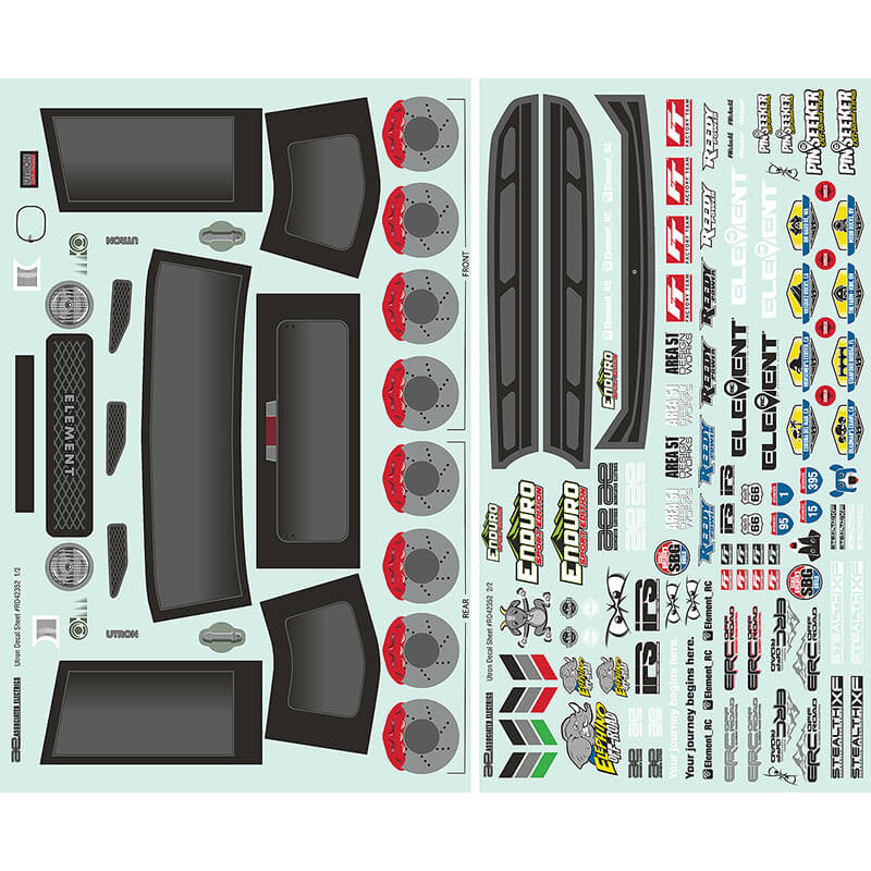 ELEMENT RC ENDURO SE UTRON BODY DECAL SHEET - RC Hobby Product