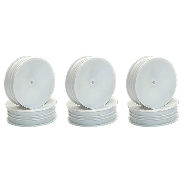 CENTRO 1/10 DISHED BUGGY FRONT 2WD SLIM WHEEL WHITE - 3 PAIRS - RC Hobby Product