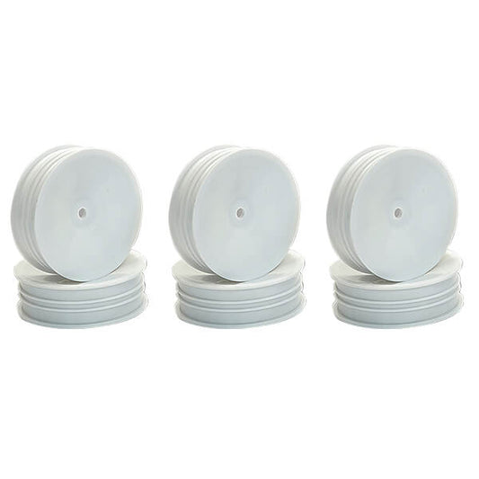 CENTRO 1/10 DISHED BUGGY FRONT 2WD SLIM WHEEL WHITE - 3 PAIRS - RC Hobby Product