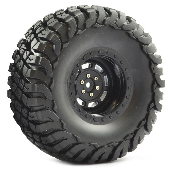 FASTRAX 1:10 CRAWLER GRANITE 2.2 SCALE WHEEL &#248;140MM TYRE (BLACK)(2) - RC Hobby Product