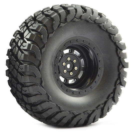 FASTRAX 1:10 CRAWLER GRANITE 2.2 SCALE WHEEL &#248;140MM TYRE (BLACK)(2) - RC Hobby Product