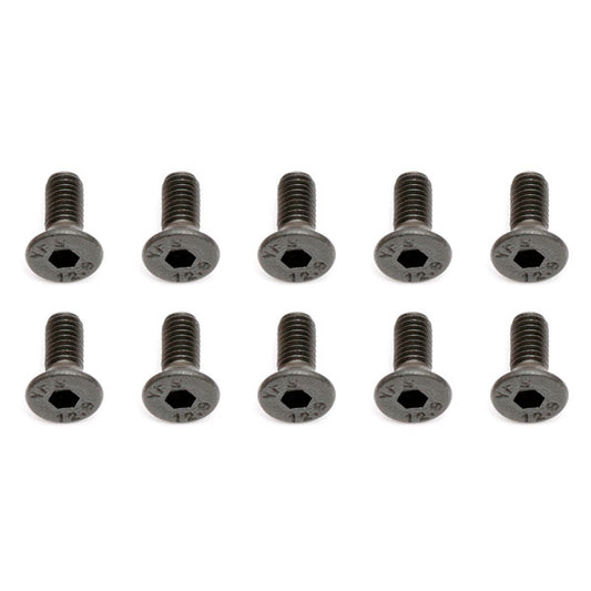 Team Associated M3 X 8 Flat Head Hex Screw (10)