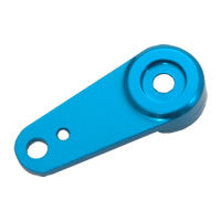 Fastrax Blue Aluminium Short Servo Arm W/Inserts for 23/24/25 Spline - RC Hobby Product