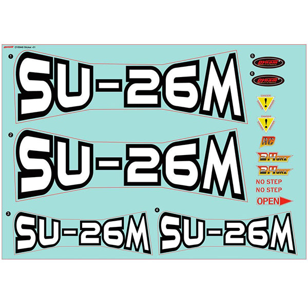 DYNAM SUKHOI SU26M DECAL - RC Hobby Product