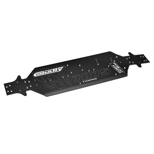 CORALLY CHASSIS ASUGA XLR SWIS SMADE 7075 T6 3MM HARD ANODISED BLACK - High-Speed RTR RC Truck