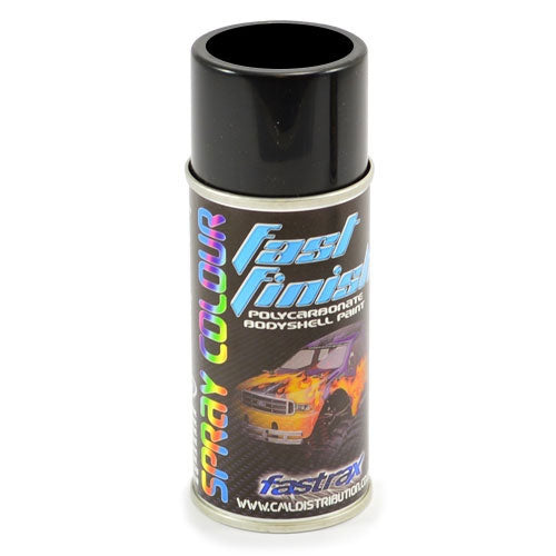 Fastrax Fast Finish Jet Black Spray Paint 150ML - RC Hobby Product