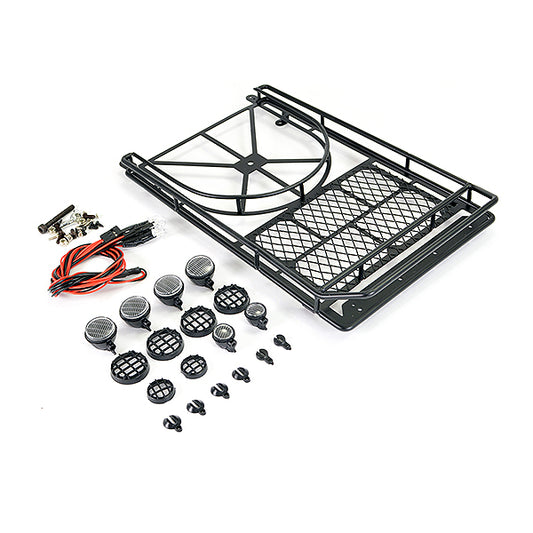 FASTRAX ROOFTOP LUGGAGE RACK W /LED SPOT LIGHTS (240X150X31MM - RC Hobby Product