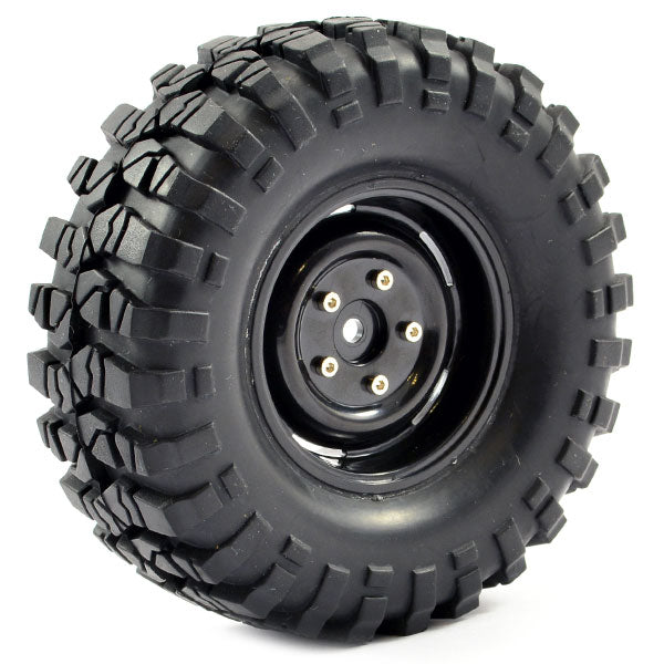 FASTRAX 1:10 CRAWLER SAWBLOCK 1.9 SCALE STEEL WHEEL &#248;108MM (BLACK) - RC Hobby Product