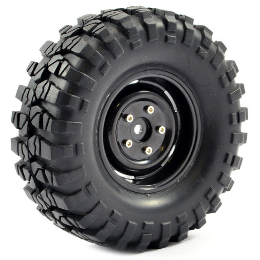 FASTRAX 1:10 CRAWLER SAWBLOCK 1.9 SCALE STEEL WHEEL &#248;108MM (BLACK) - RC Hobby Product