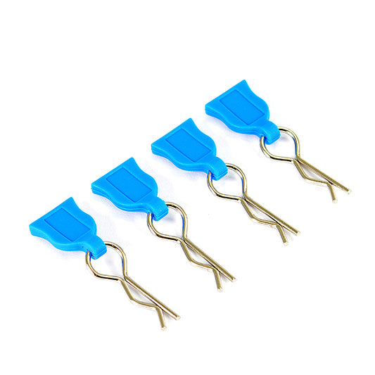 FASTRAX BLUE PULL TAB BODY CLIP (4) - RC Hobby Product