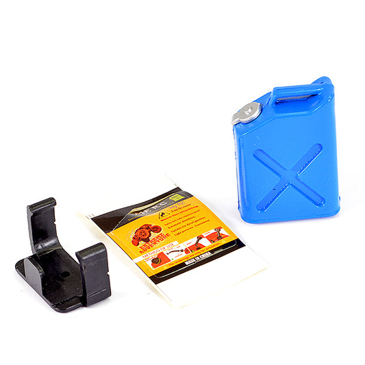 FASTRAX PAINTED FUEL JERRY CAN & MOUNT - BLUE - RC Hobby Product