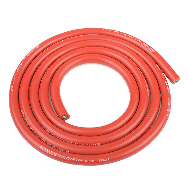 CORALLY ULTRA V+ SILICONE WIRE SUPER FLEXIBLE RED 10AWG 2683/0.05 STRANDS OD 5.5MM 1M - High-Speed RTR RC Truck