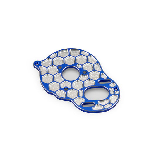 JConcepts-DR10,SR10-Alloy Rear Motor Plate-Blue